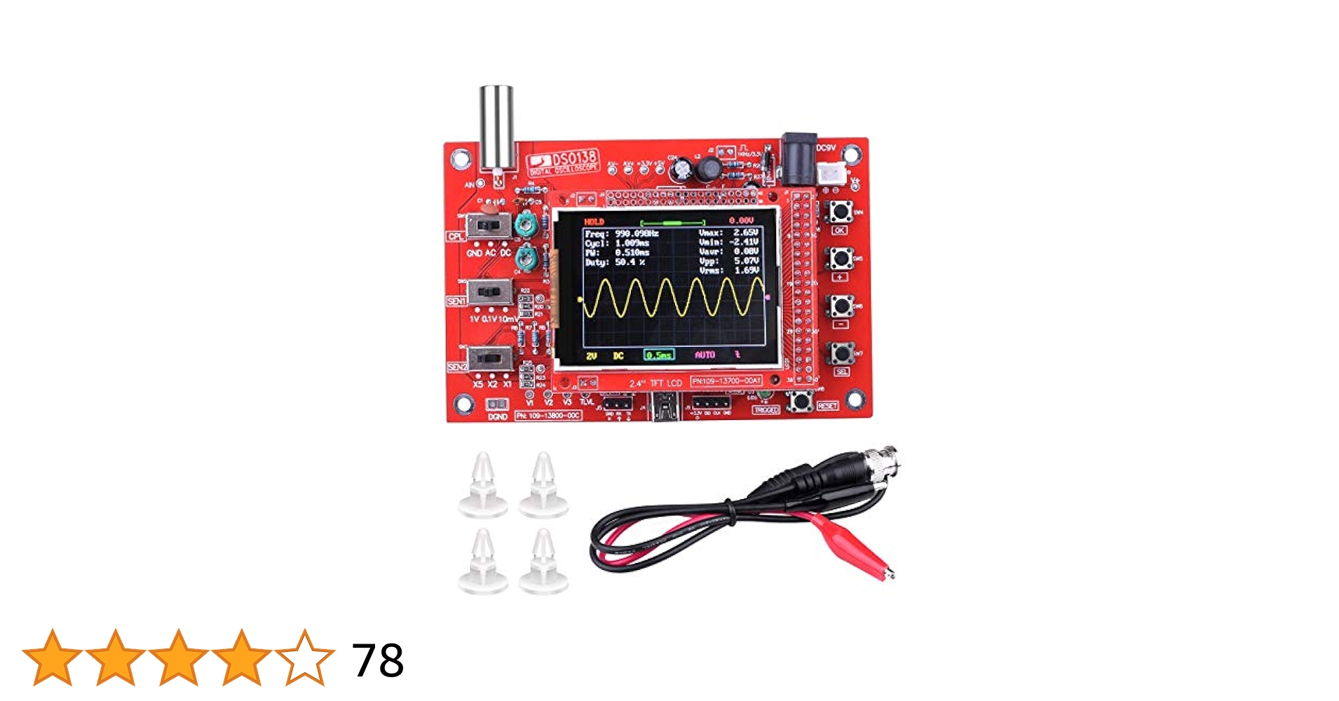 DSO138 Oscilloscope, DSO 138 DIY Mini Oscilloscope, 2.4