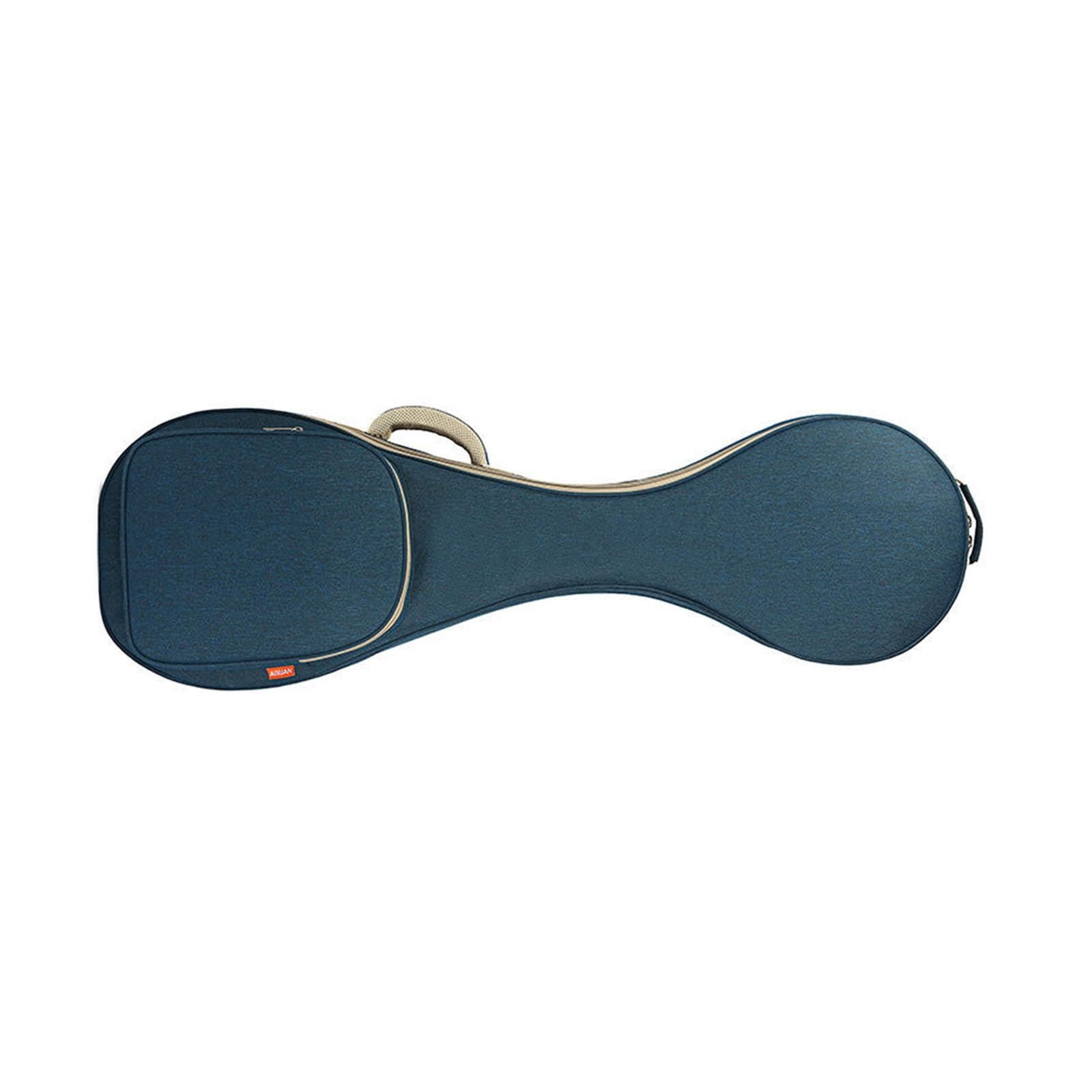Amagogo Pipa-Etuis, Tasche für chinesische Lauteninstrumente, tragbarer Pipa-Instrumentenkoffer mit Tasche, gepolsterte Schutzhülle, Pipa-Tragetasche, Blau