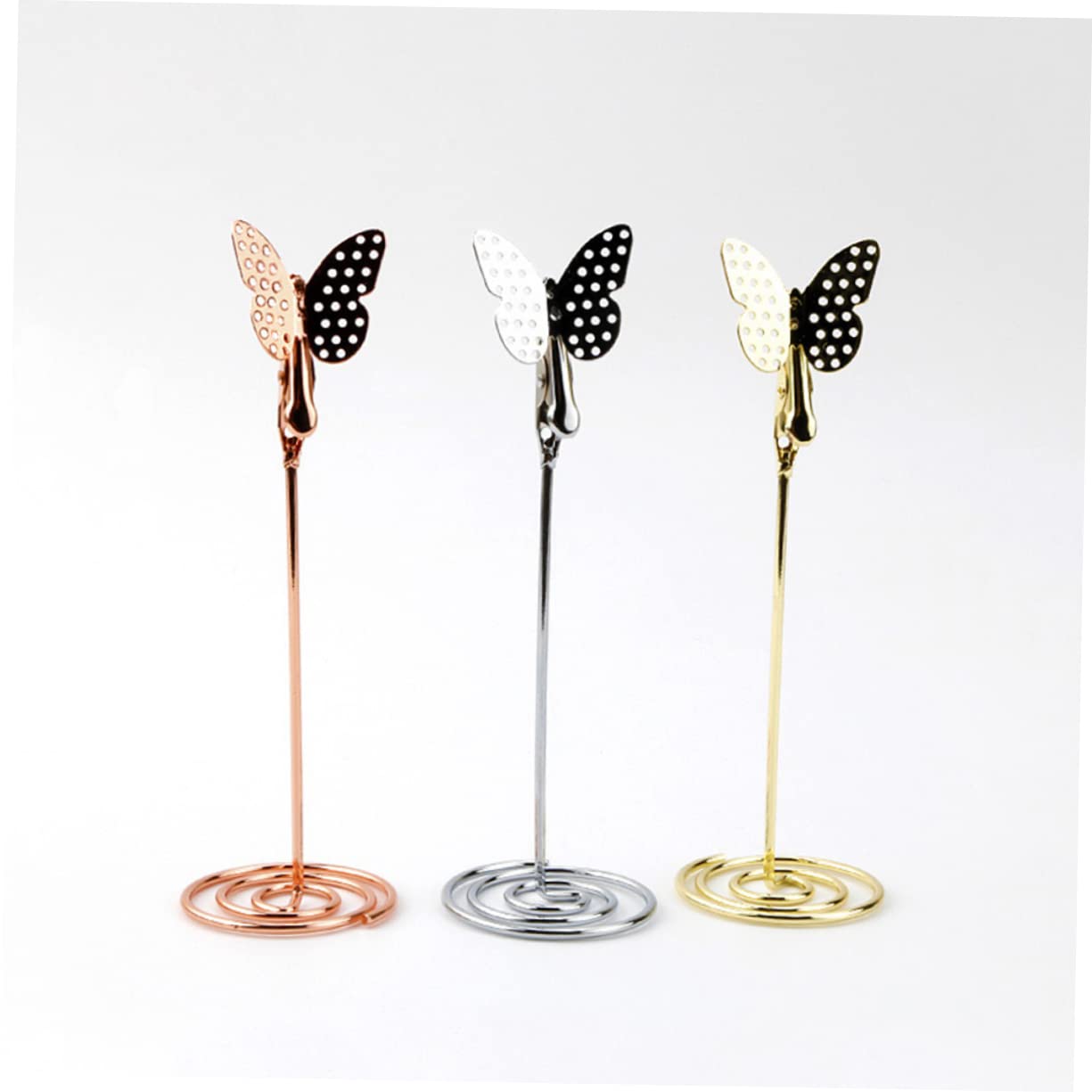 Cabilock Uds Soportes Para Números De Mesa Clips Para Notas Para Oficina Clips Para Menú Para Fiesta De Boda Clips De Fotos De Metal Soporte Para Nombre De Escritorio