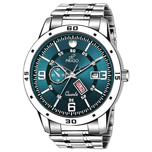 Image of PIRASO Analog Day and Date Working Display MESH Strap Watch for Men & Boys