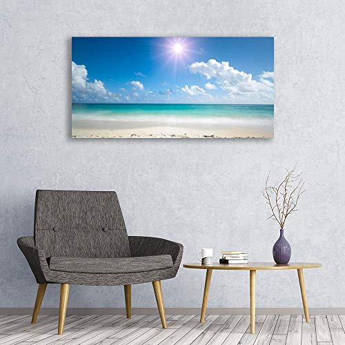 Tableau acrylique paysage de plage 120x60cm de qualité premium luxe - 3