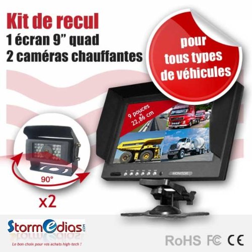 Sistema 2 retrocamere termocoperte 90° + schermo