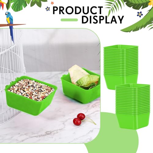 image for Maxdot 20 Pcs Cage Cups Chicken Feeder Waterer 16 oz Birds Feeders Han