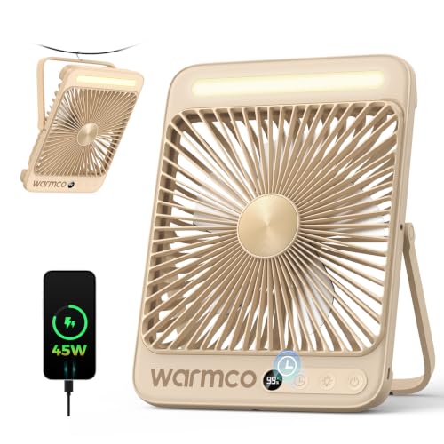 Warmco D4 Max Akku Camping Ventilator 20000mAh 45W Schnellladung 8H Timer