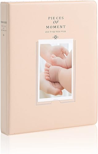 Goodsnetic - Álbum de fotos pequeño, 128 bolsillos, mini álbum de fotos, cubierta de cuero, mini 9 películas, libro de fotos de gran capacidad para