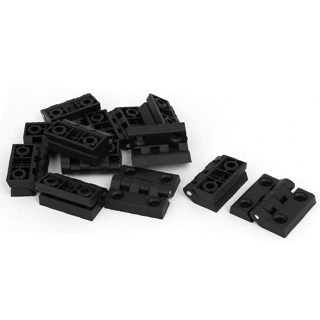 New Lon0167 Household Door Featured Closet Plastic Bearing reliable efficacy pipe tube Hinges Black 50x47x15mm 12pcs(id:912 eb 8e 4b9)