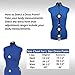 BHD BEAUTY Blue 13 Dials Female Fabric Adjustable Mannequin Dress Form for Sewing, Mannequin Body Torso with Tri-Pod Stand, Up to 70