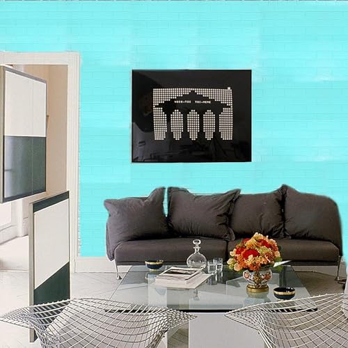 Image of TEKCOOL Self-Adhesive Waterproof PE Foam 3D Wall Panels Wallpaper Sticker for Bathroom, Living Room, and Home Decoration (70 x 77cm, Appx. 5.8Sq Feet)-5 Piece