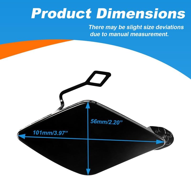 Car Front Bumper Tow Hook Cover Cap Towing Eye Fit For BMW 3 Series F30 M-Sport 320i 325d 328i 330d 330e 330i 340i 335i 2013-2018 51118056606 51118067961 Trailer cover (Black, Right Passenger Side)