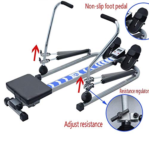 Image of Home Rowing Machine Rowing Machines for Home Use Indoor Rower Hydraulic Rower Trainer Adjustable Resistance Hd Data Display Maximum Load 140kg Suitable for Home Fitness Exercise
