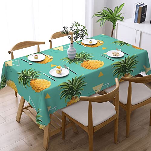 Nappe rectangulaire ananas lavable et résistante aux taches tenaces - 3