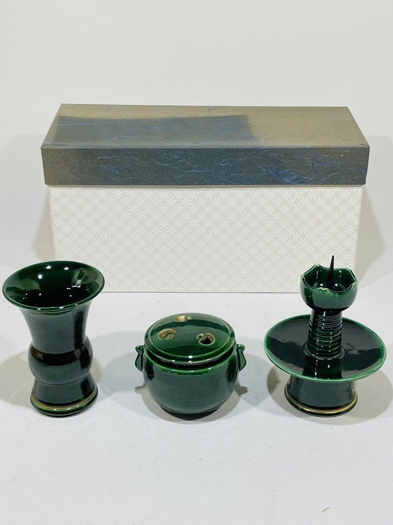 Amazon.co.jp: 松楽造 青楽 三ツ具足 茶道具 : おもちゃ