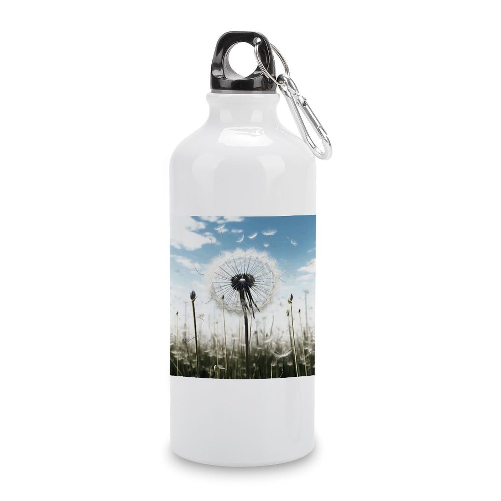 Fekiloot Style Dandelion Aluminum Water Bottle Travel Tumbler Reusable Lightweight Outdoor Sports Water Bottles For Gym Sports Camping Hiking Fishing600ml