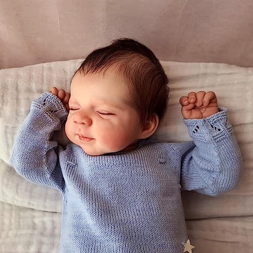 Anano Realistische Reborn-Puppe, 45,7 cm, aus Silikon, für Babys, die wie echte Neugeborene aussieht – Sammlung von Kunstwerken – Bild 4