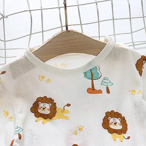 Infant Girls Cotton Dinosaur 𝐒leepwear 𝗣js Short Sleeve 𝐏ajamas Set Toddler Warm Prints 𝐋ounge𝐰ear Preppy Clothes3