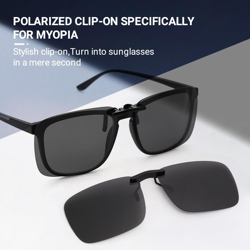 TERAISE Occhiali da Sole con Montatura polarizzata su Occhiali da Vista Anti-riflesso UV400 per Uomo Donna Che viaggiano in Viaggio Sport Esterno
