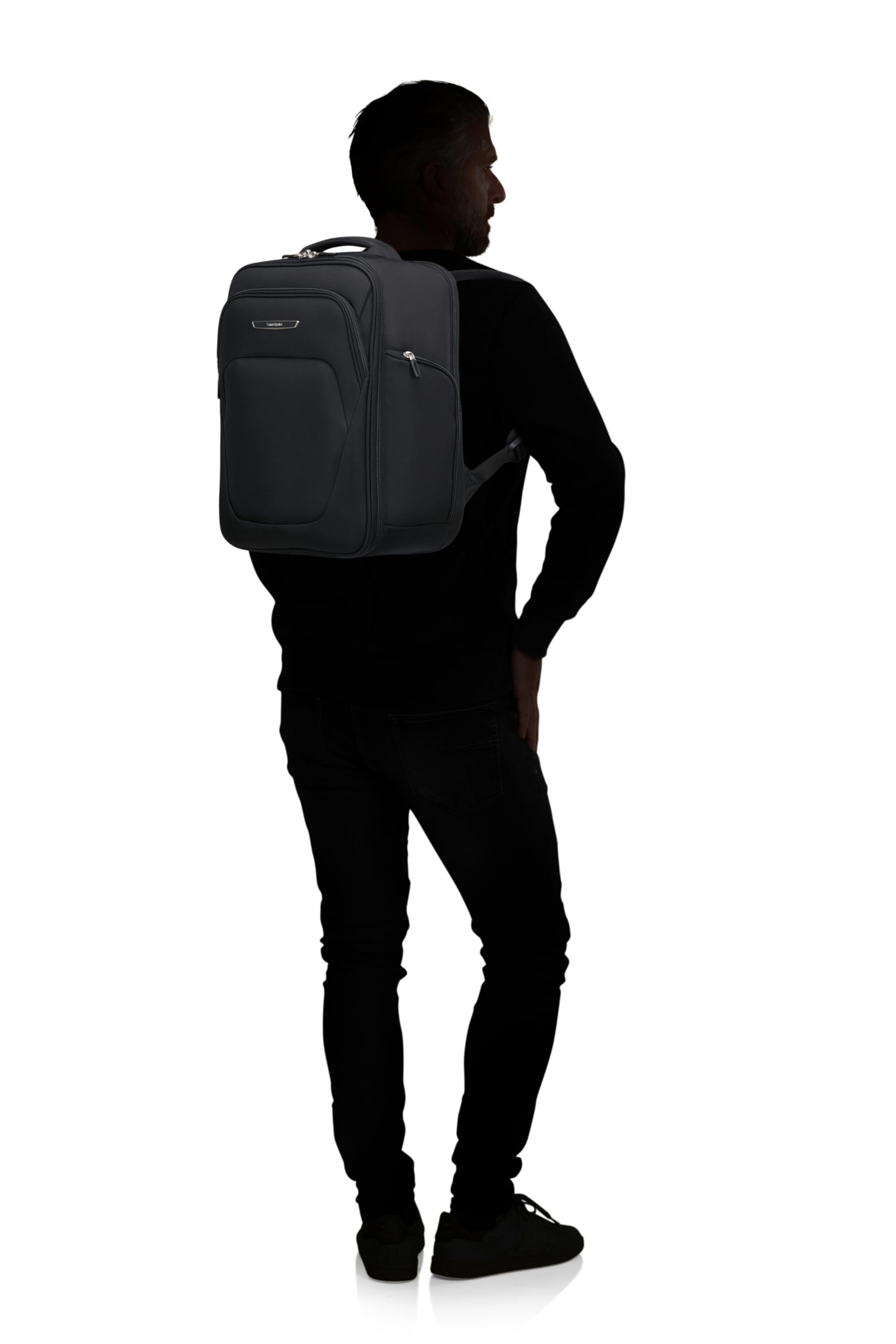 Samsonite Spark SNG Eco - Zaino Cabina 40x30x20 cm - Bagaglio a Mano per Ryanair, Wizz Air & Vueling, Borsa Sottosedile con Scomparto Laptop 15.6", 26 L, 0.80 KG, Nero