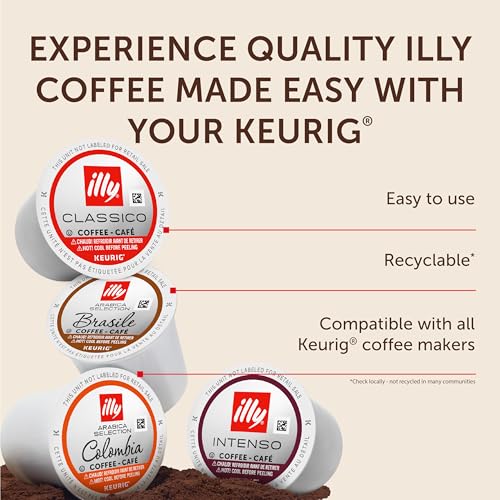 Image of illy Coffee K-Cup Pods Variety Pack, 10 Count, 6 Pack