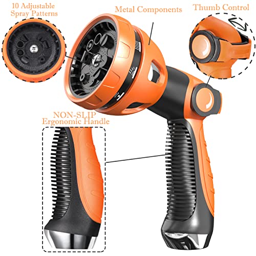 image for HmiL-U Water Hose Nozzle|Garden Hose Nozzle Hose Spray Nozzle with 10 