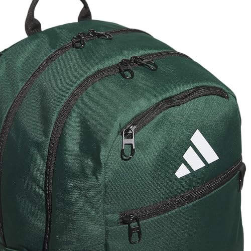 Image of adidas Striker 3 Team Sports Backpack - Daypack for Sports Gym Travel, 36L, Dark Green, OSFA