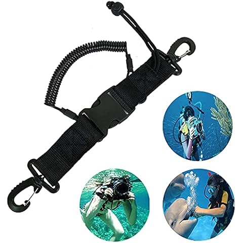 Resorte Cordón Espiral con Hebilla de Liberación Rápida para Buceo Cover
