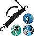 Sport Spiralkabel Lanyard Tauchen Diving Spiralkabel Kamera Tauchen Lanyard Unterwasser Tauchwerkzeug Mit Clips Schnellverschluss FüR Unterwasserkameras Lichter, Anti Leine Gurtband, Schwarz