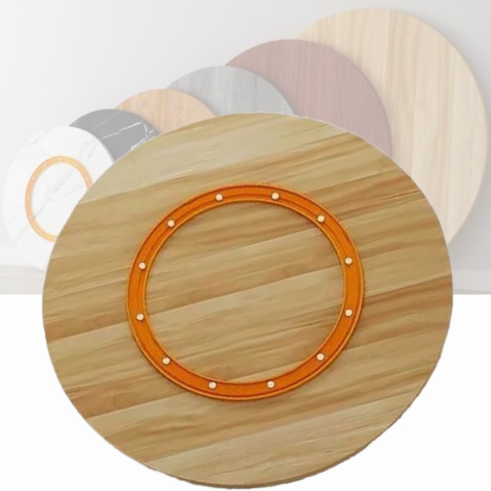 Plateau tournant Lazy Susan en bois massif pour partager un repas convivial