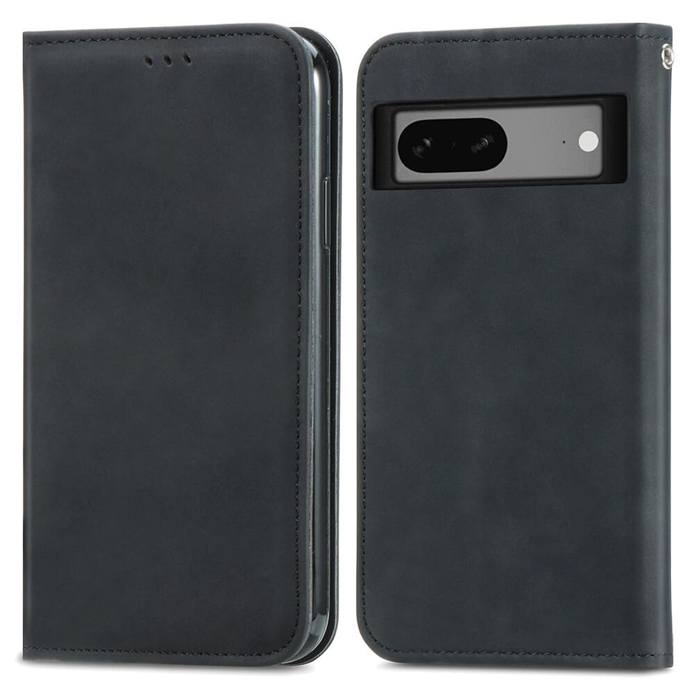 Étui Google Pixel 9 Pro en cuir massif noir durable de style rétro - 8