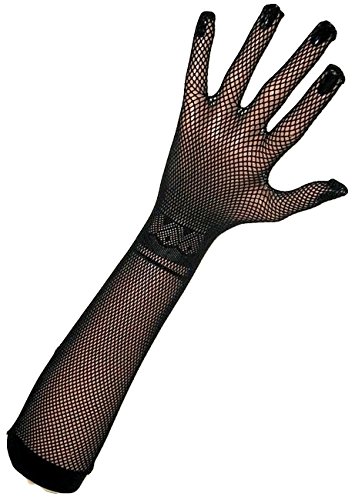 Preisvergleich Produktbild PartyXplosion Elegante ca. 42cm lange schwarze Spitzen Netz Handschuhe 12065
