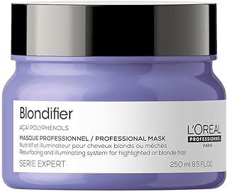 L'Oréal Professionnel, Mascarilla Reparadora e Iluminadora para Pelo con Mechas o Rubio, Blondifier, 250ml