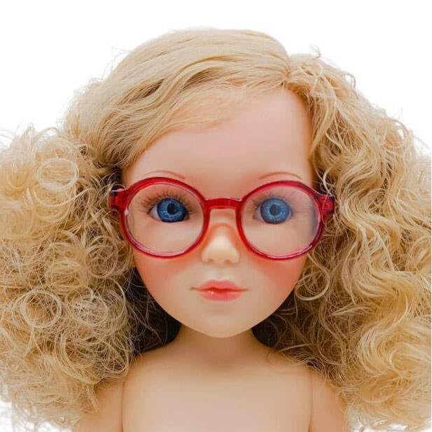 Folk Artesanía Gafas con Cristal muñeca colección Simona o Elena Mari´'s Pepa's Naia de Vidal Rojas Dolls (Rojo)