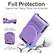 Easy Hood Case for Canon PowerShot IXY 650/ELPH 360 Camera, Soft Silicone Camera Cover with Removable Lens Cap, Slim Fit Anti-Scratch Carrying Protective Case Camera Body Skin Sleeve(Purple)