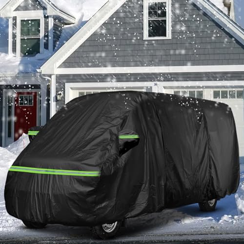 Image of Federedevo Waterproof Full Van Cover for Ram ProMaster High Roof 264 inch L | Fits 159 inch WB Extended Van, 264x84x100in, Waterproof All Weather Shield