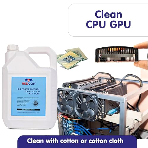 Image of REDCOP IPA Isopropyl alcohol 5 Ltr | Isopropyl Alcohol 99.9% Pure | Rubbing Alcohol