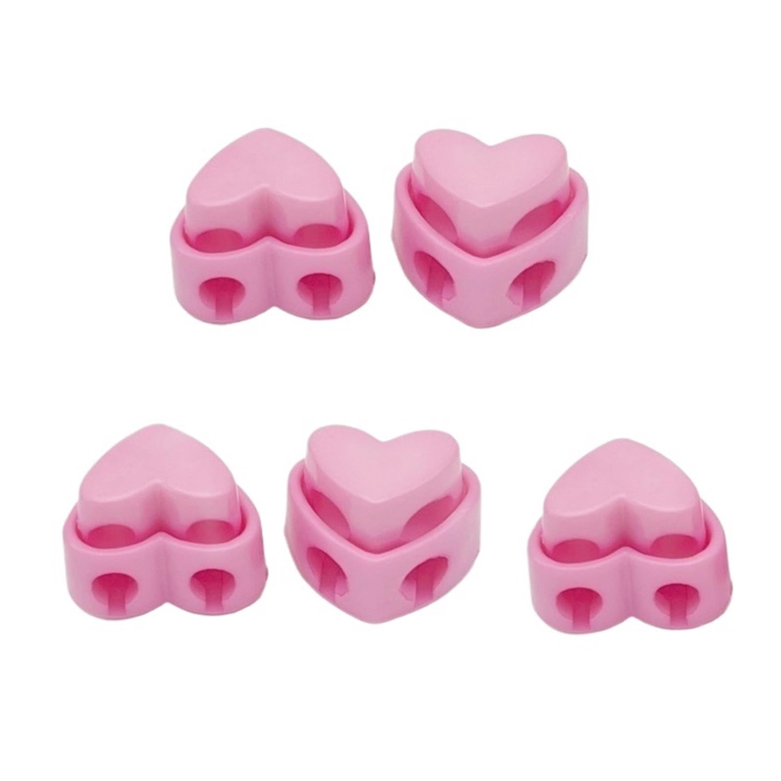 Knitting Needle Stoppers 50Pcs Colorful Knitting Needle Stoppers Heart-Shaped Double Hole Needle Tip Protector DIY Knitting Accessories(Color05)