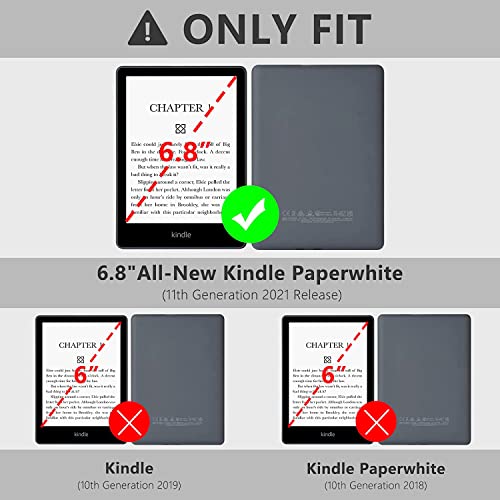 Image of COO Case for 6.8 inch Kindle Paperwhite 11th Gen, PU Leather Smart Cover with Auto Sleep /Wake (Green)