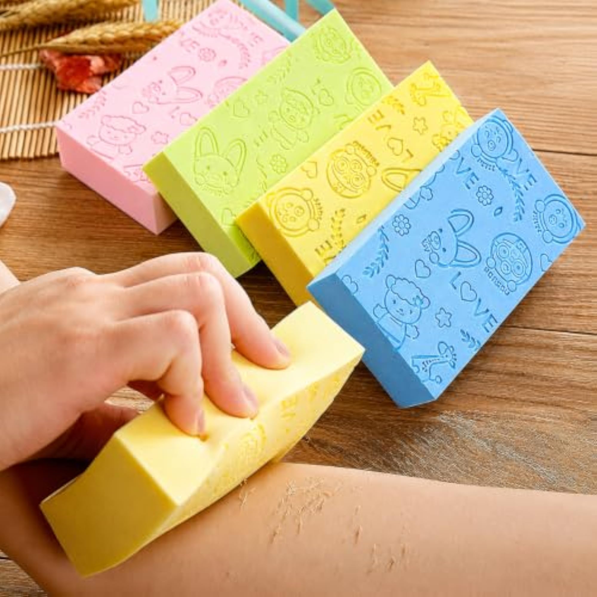 Ultra Soft Exfoliating Bath Sponge Pack of 4