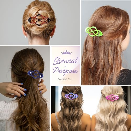 Pack de 18 Pinzas Vintage Francesas de Garra Plana para el Cabello para Mujer miniatura 6