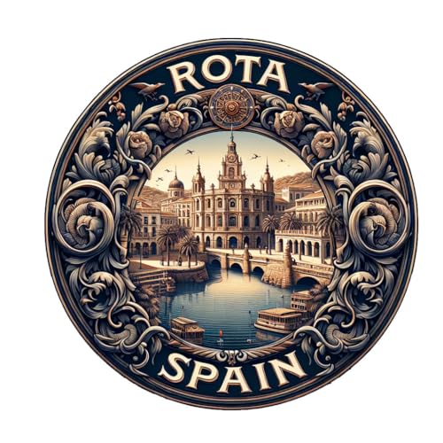 Imán decorativo plano Rota Spain 2 pulgadas