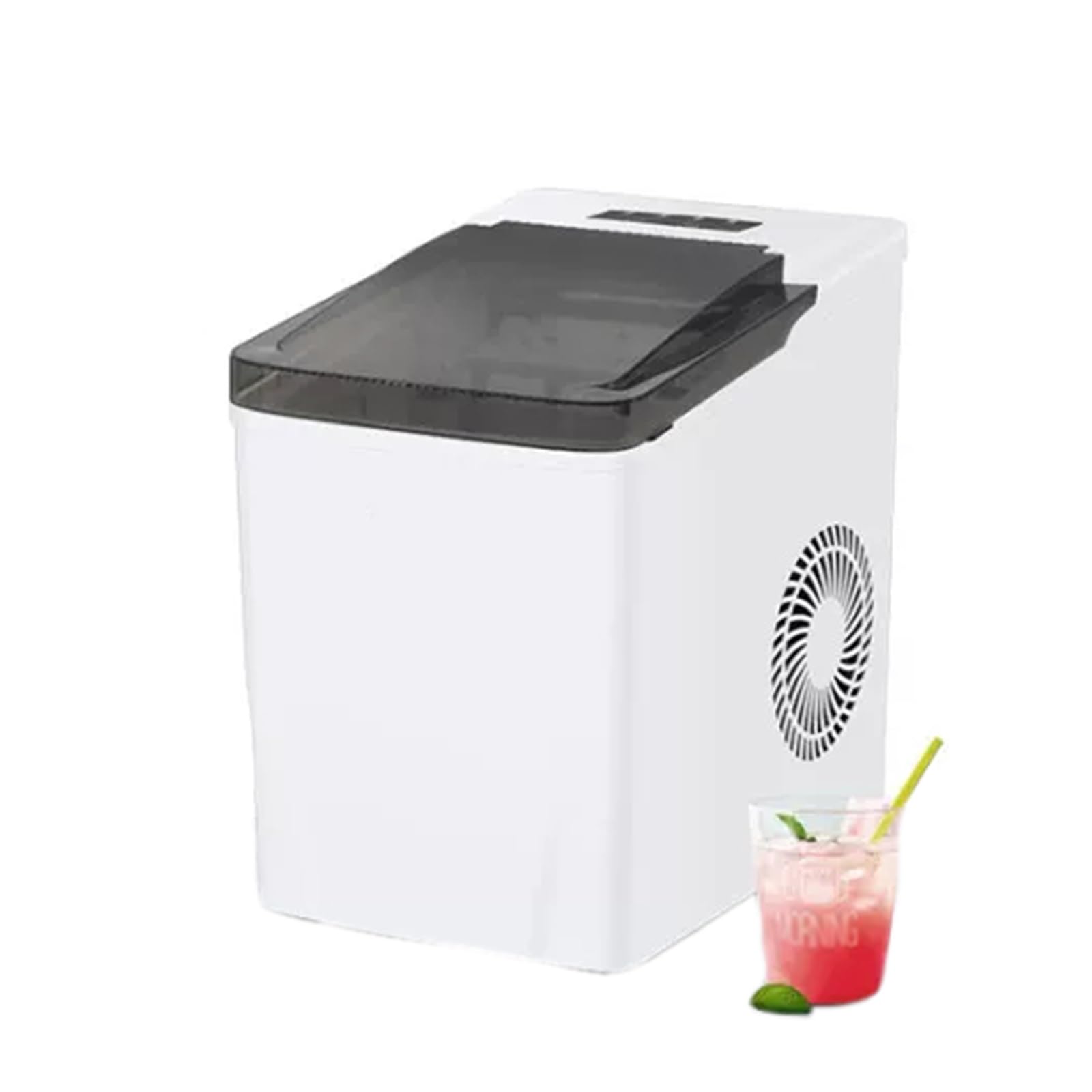 Máquina para fabricar hielo sobre encimera Máquina for hacer hielo comercial, 15kg, pequeño dormitorio, hogar, Mini estudiante, máquina for hacer cubitos de hielo redondos completamente automática Máq
