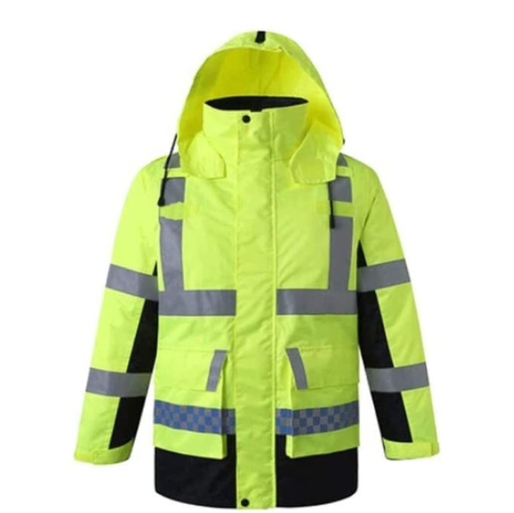 Chaleco Reflectante Traje reflectante a prueba de frío, chaqueta de seguridad fluorescente terciopelo impermeable ropa de trabajo reflectante Chalecos De Seguridad