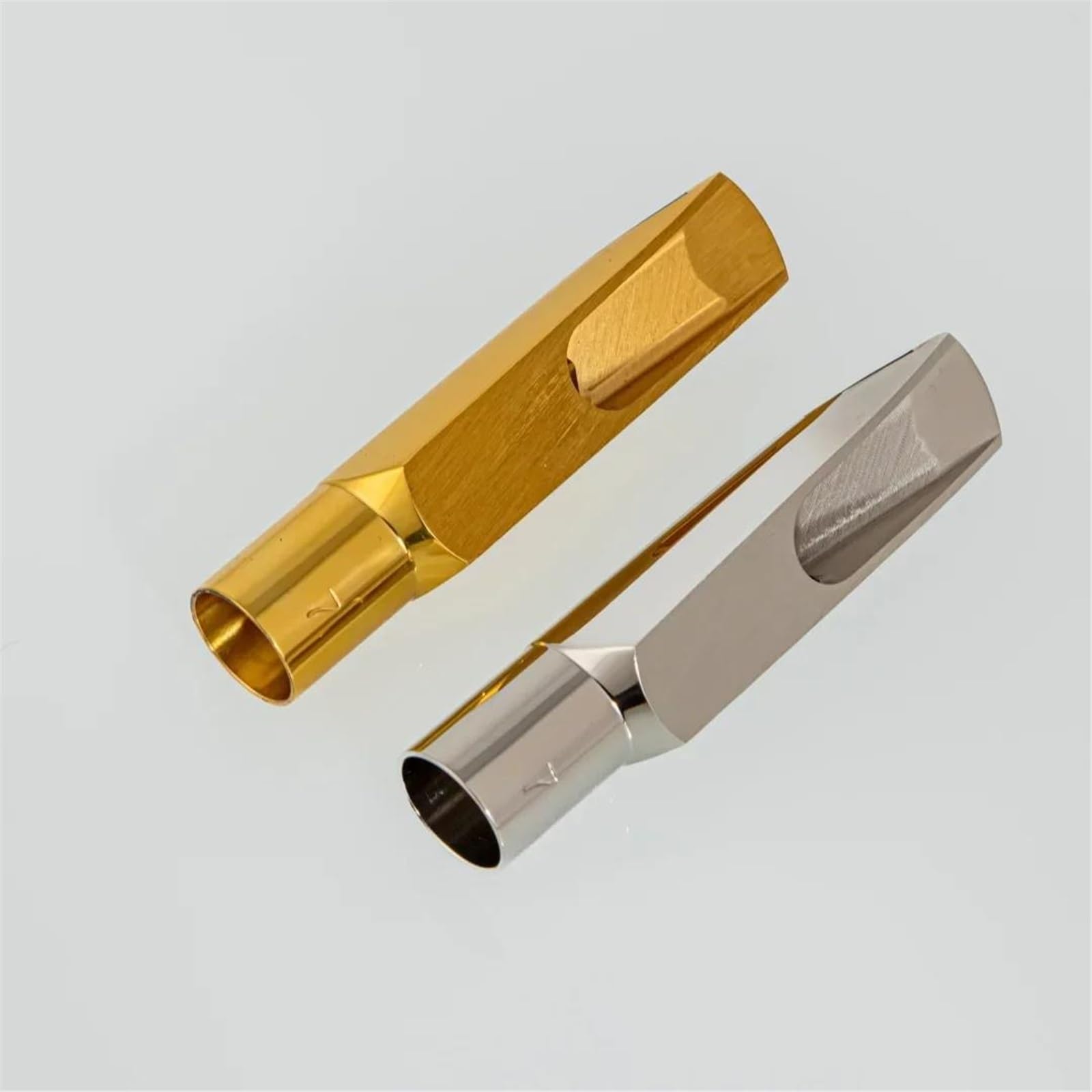 Akcesoria Do Saksofonu Profesjonalny Ustnik Metalowy Do Saksofonu Altowy Sopranowy Tenorowy Rozmiar 5 6 7 8(Gold,Alto 6)