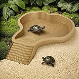 Genérico Cuenco Grande De Agua para Reptiles,Lagartos Y Geckos (Blanco)