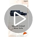 Image of Wakefit Sofa Set | 3 Year Warranty | Sofa 3 Seater, 3 Seater Sofa for Living Room, Wooden Sofa Set, Sofa Set 3 Seater + Right Aligned - Lounger(Malphino : Cobalt Blue)