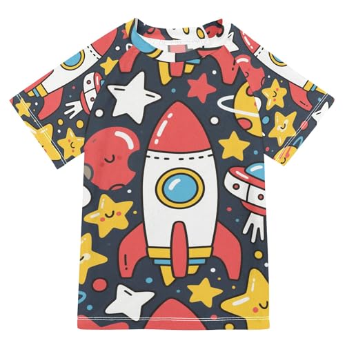 Star Pattern Black Boy Bathing Suit Sun Protection Work Out Clothes Swimwear Beach Tops 3T