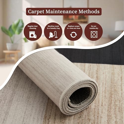 MOONLIGHT20015 Rugs Living Room Small 60x110 cm – Geometric Style Area Rugs for Bedroom - Non Slip Modern Printed Carpet Bedside Rug, Milo - Cosy Home Interiors MOONLIGHT20015 Rugs Living Room Small 60x110 cm – Geometric Style Area Rugs for Bedroom - Non Slip Modern Printed Carpet Bedside Rug, Milo - Image 5