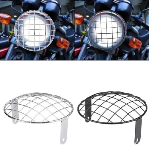 Cache calandre de phare moto 7 pouces universel protection optimale