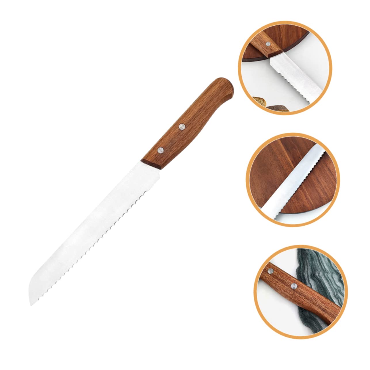 Alipis Stainless Steel Bread Slicer Cutter Ergonomic Handle Versatile Tool for Cake Pizza and to Clean Kitchen Utensil for Baking Enthusiasts