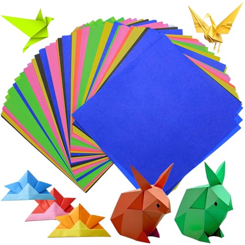 Carta Per Origami 150 Fogli 20x20 Cm | Doppia Faccia Colorata | Per Bambini E Adulti | Ideale Per Progetti Creativi - Foto 4
