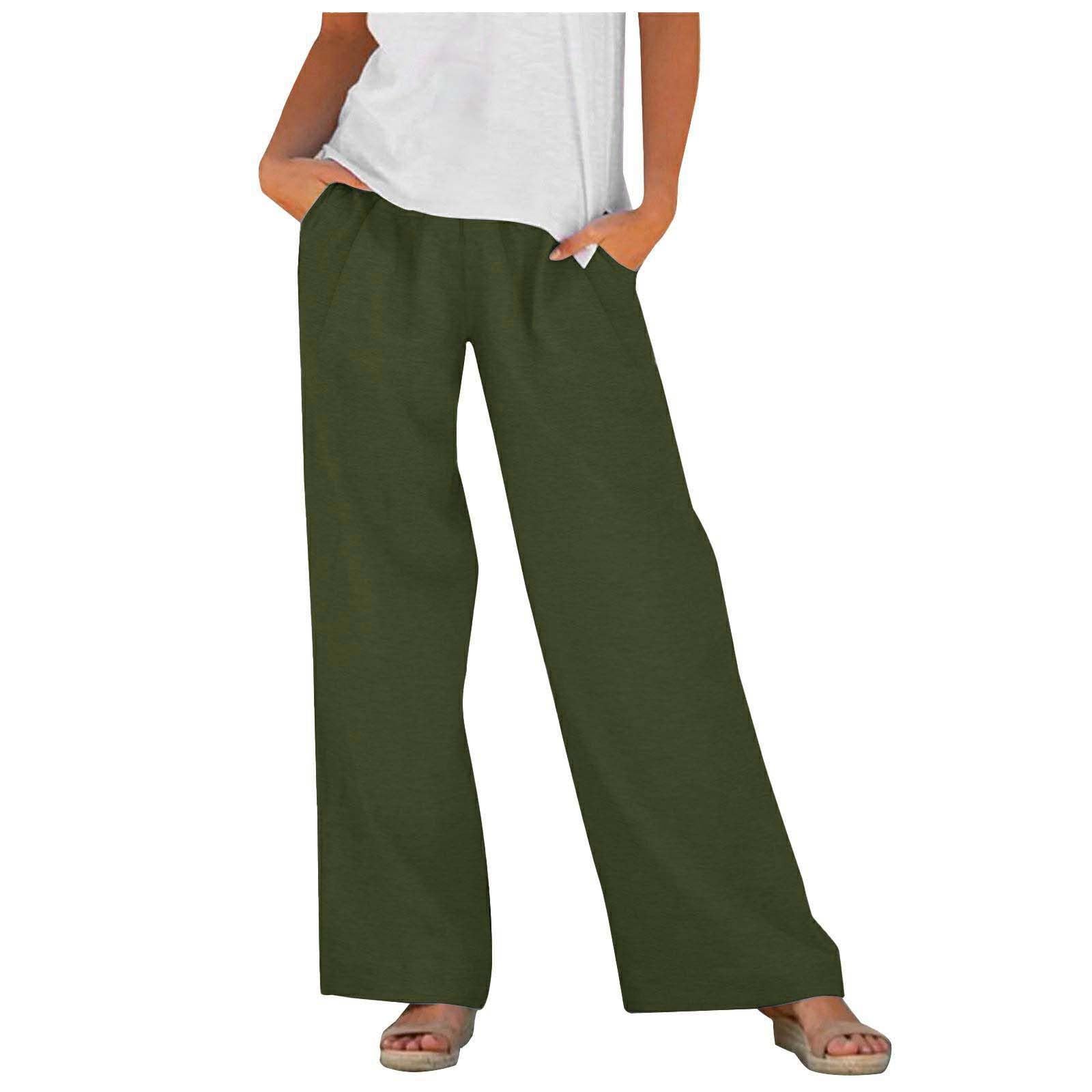 Pantalones de chándal largos para mujer, pierna ancha, pantalones de ocio